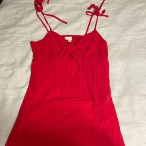 XS red dress with red adjustable straps you can tie